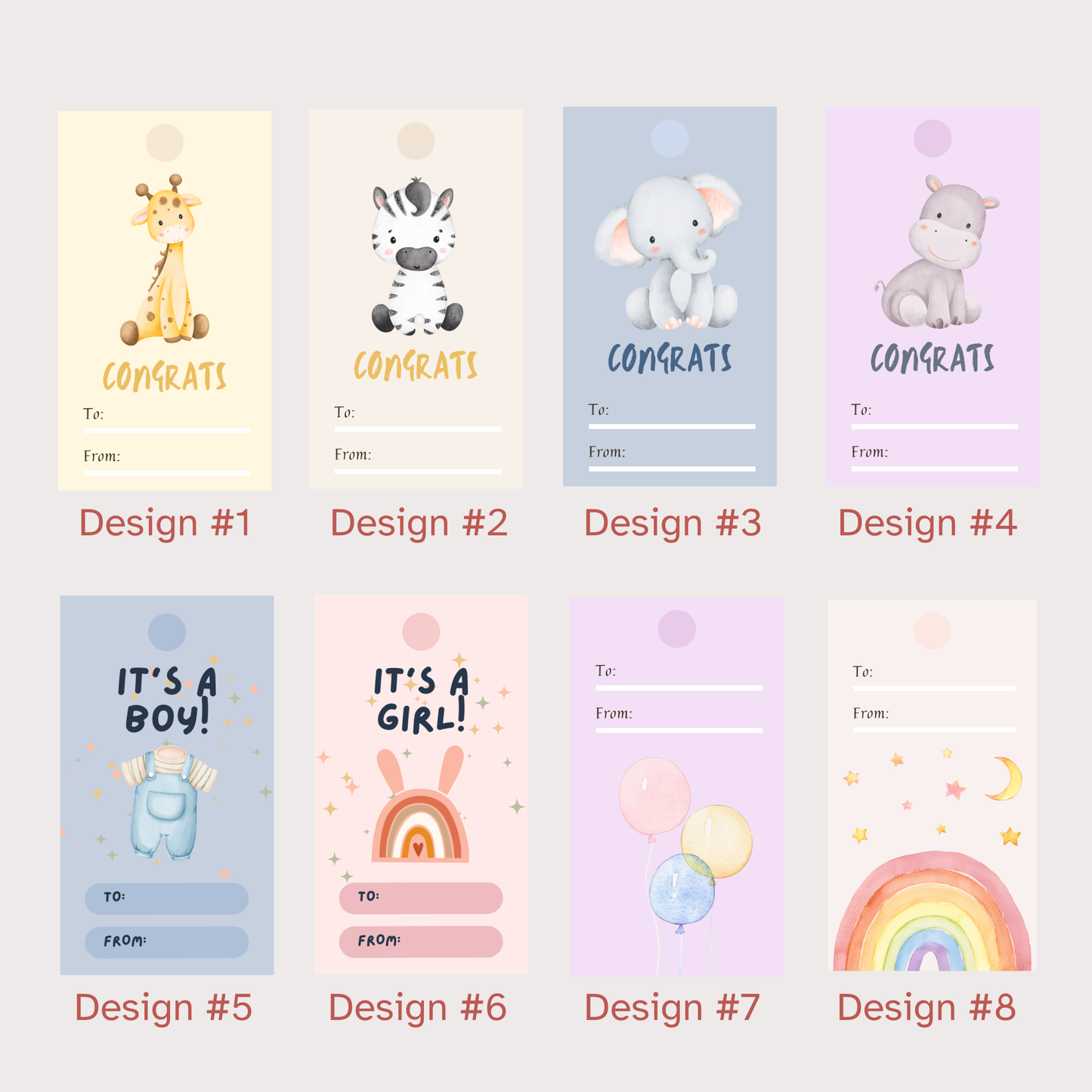 Baby Shower Gift Tag - Simplicity Days