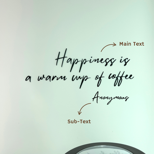 Medium Length Text Signage - Simplicity Days