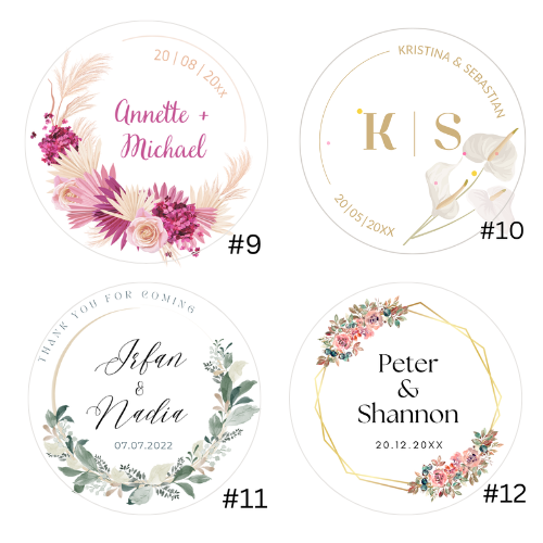 Wedding Stickers - 24pcs - Simplicity Days