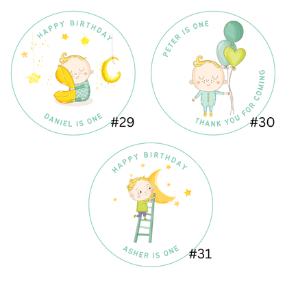 Birthday Stickers - 24pcs - Simplicity Days