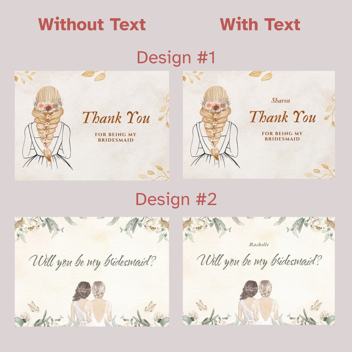 Bridesmaid Greeting Card - Simplicity Days