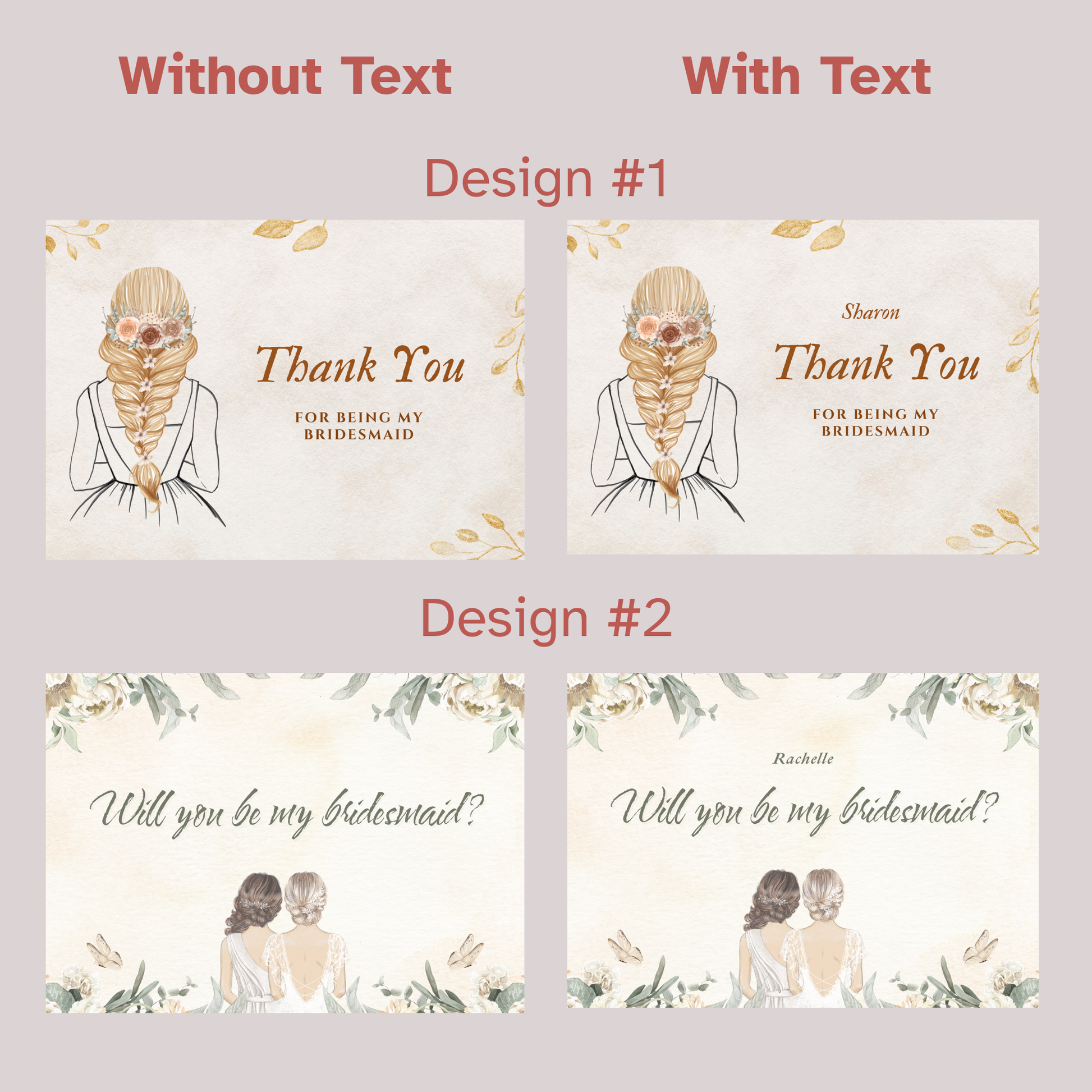 Bridesmaid Greeting Card - Simplicity Days