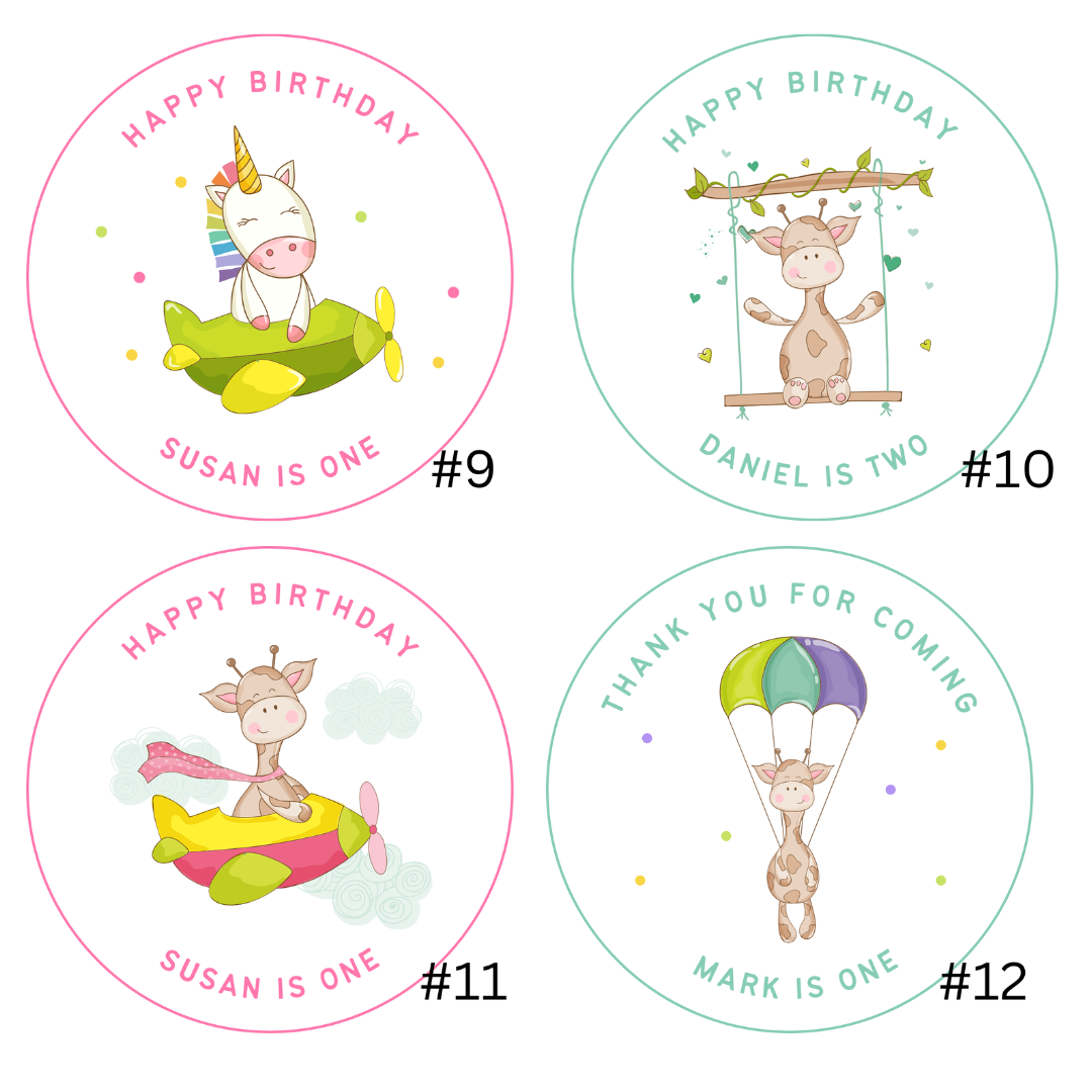 Birthday Stickers - 24pcs - Simplicity Days