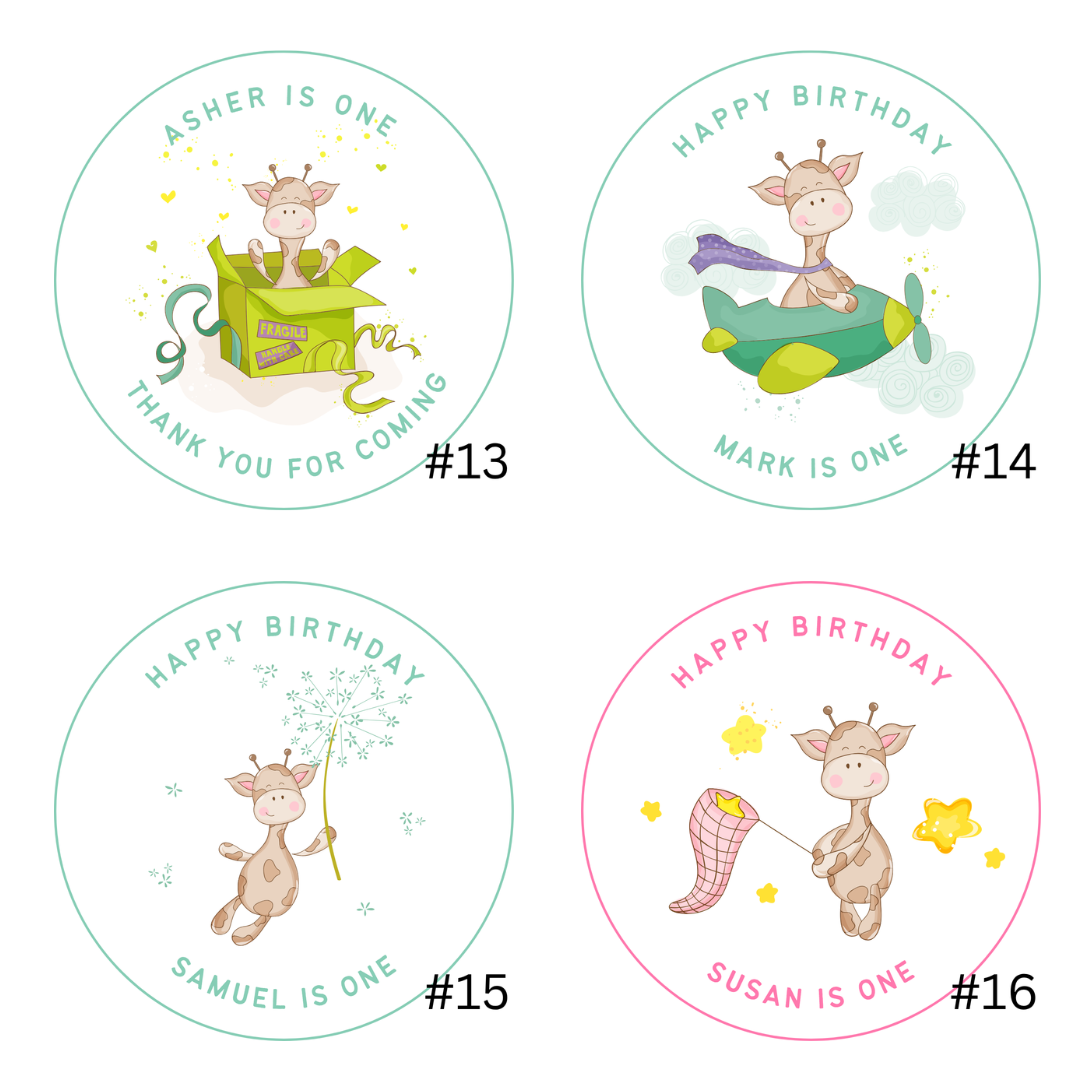 Birthday Stickers - 24pcs - Simplicity Days