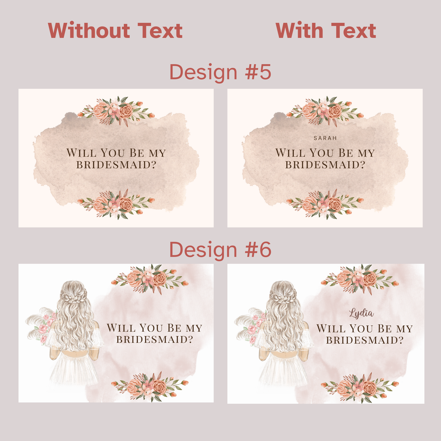 Bridesmaid Greeting Card - Simplicity Days