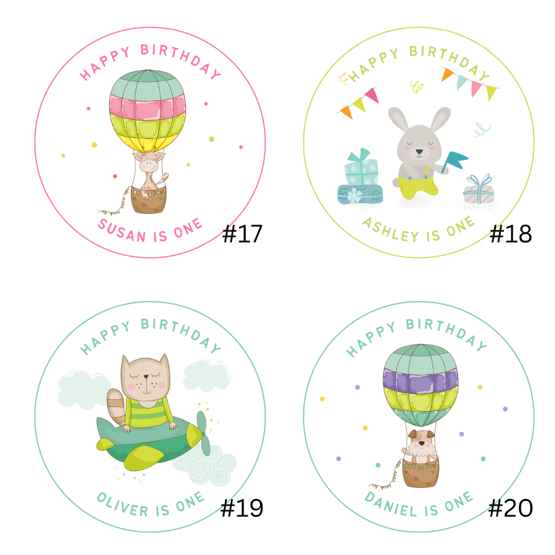 Birthday Stickers - 24pcs - Simplicity Days