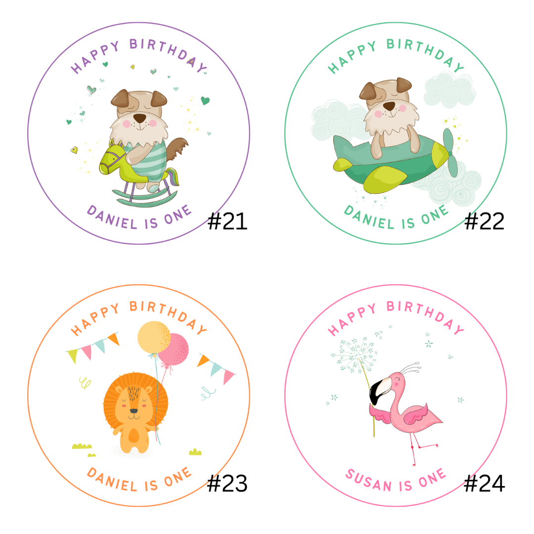 Birthday Stickers - 24pcs - Simplicity Days