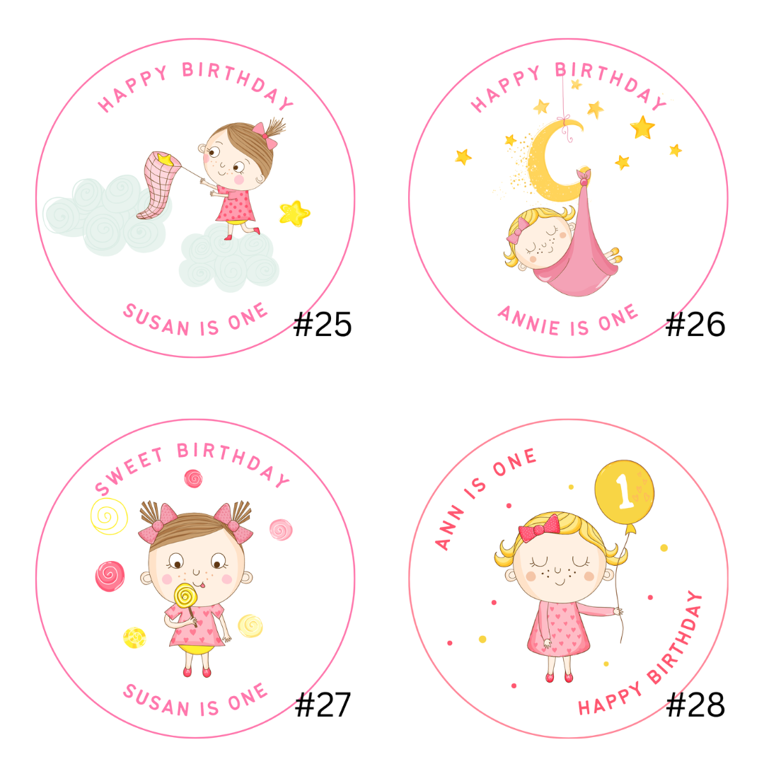 Birthday Stickers - 24pcs - Simplicity Days