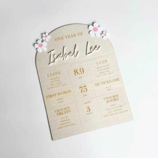 Baby Milestone Board - Simplicity Days