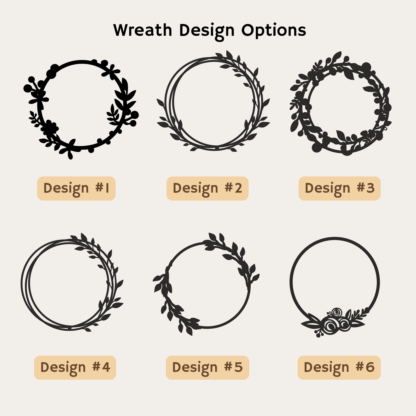 Wedding Initials Wreath Cake Topper - Simplicity Days