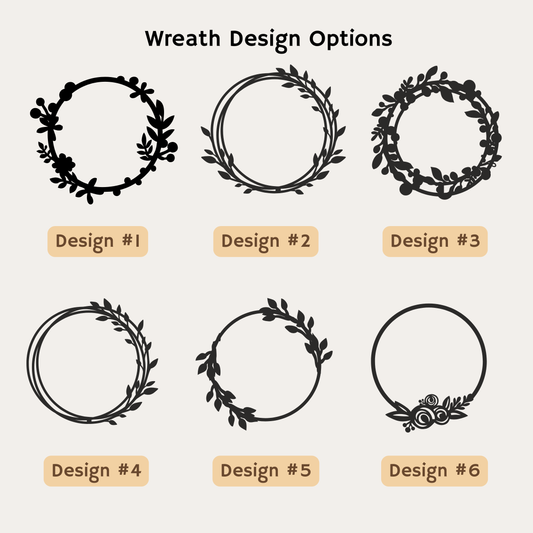 Wedding Initials Wreath Cake Topper - Simplicity Days