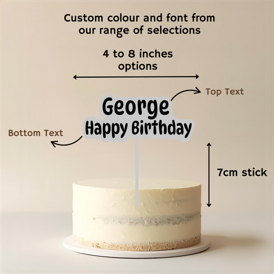 Pop-Up Cake Topper (Custom Text and Font) - Simplicity Days