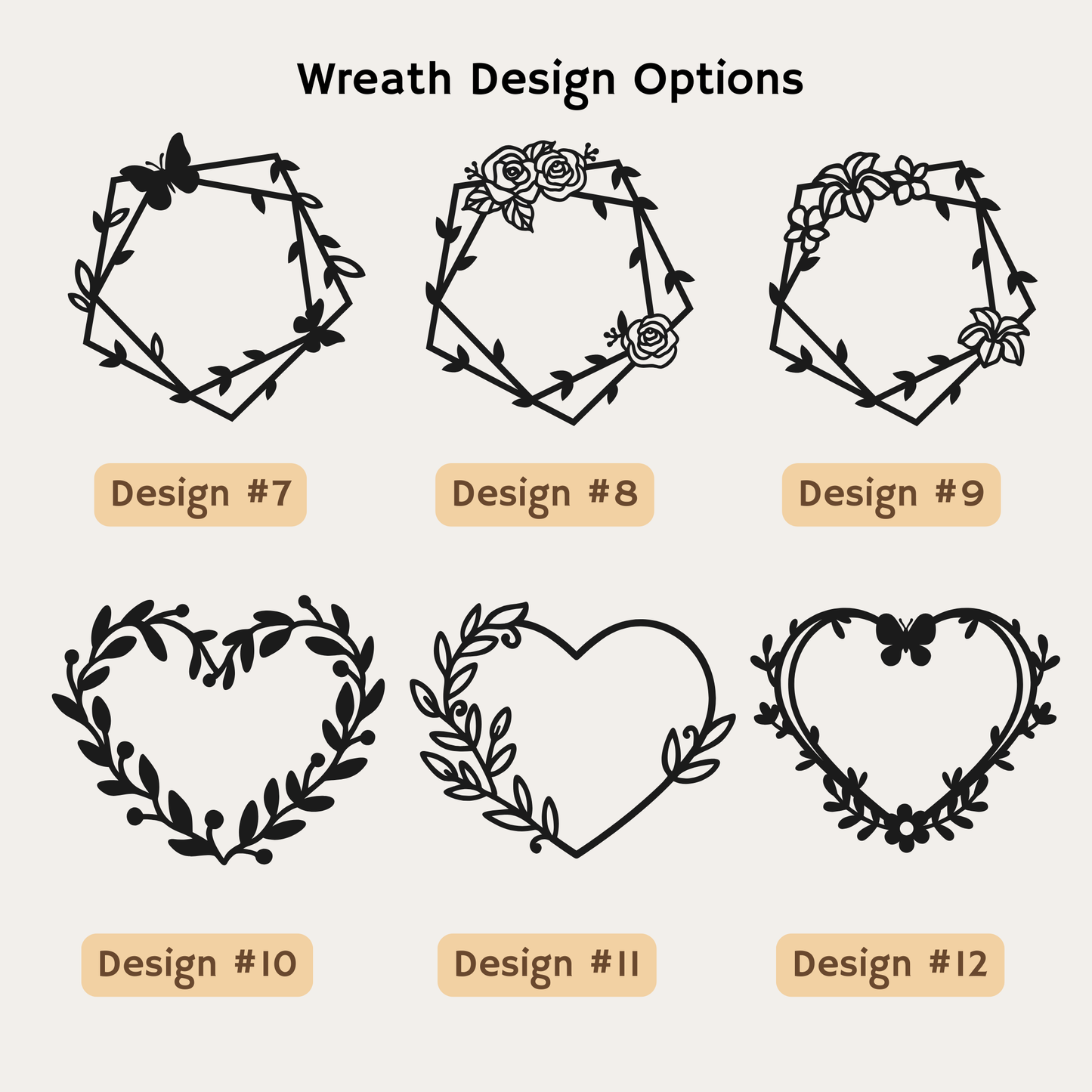 Wedding Initials Wreath Cake Topper - Simplicity Days