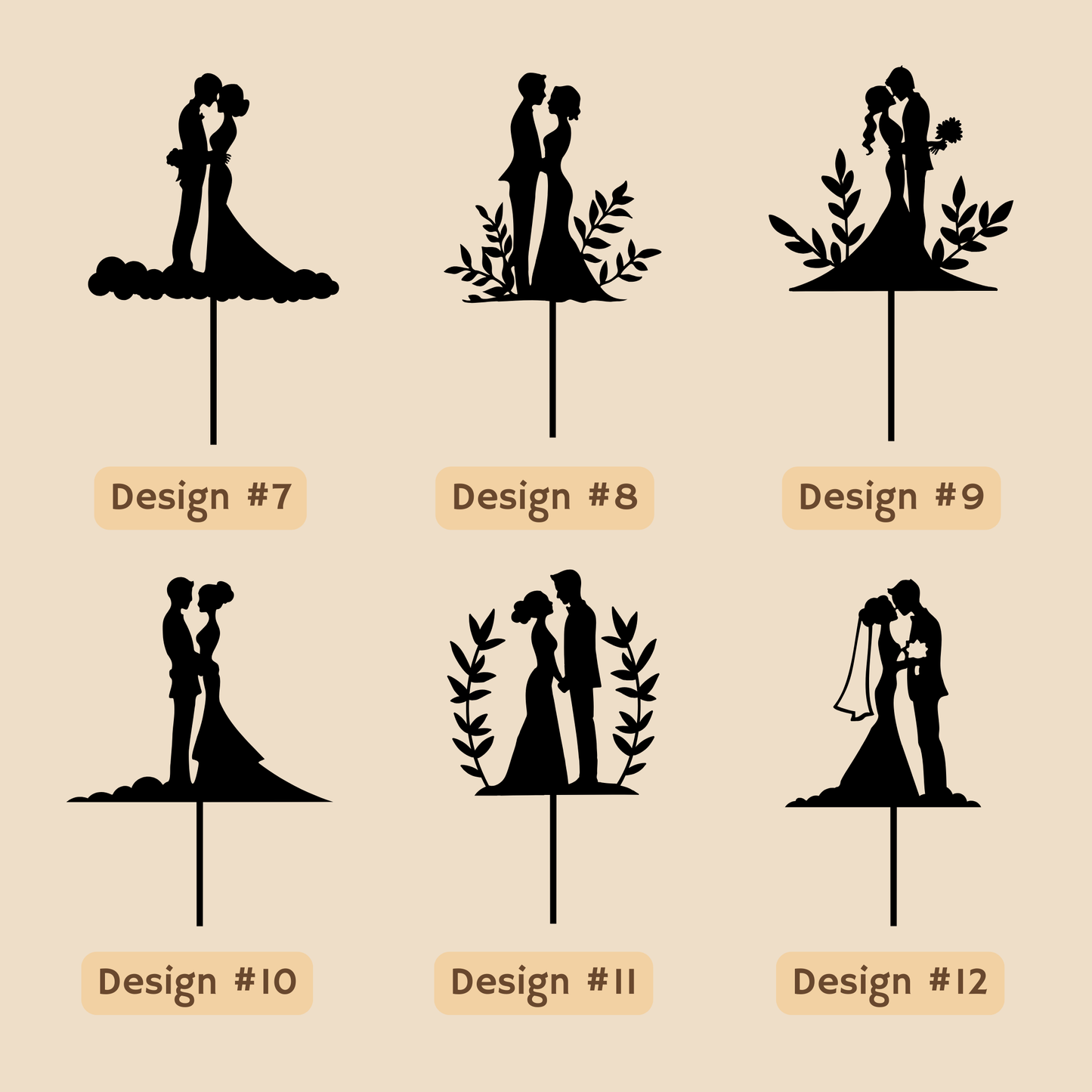 Couple's Name Wedding Cake Topper - Simplicity Days