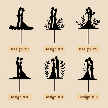 Couple's Name Wedding Cake Topper - Simplicity Days