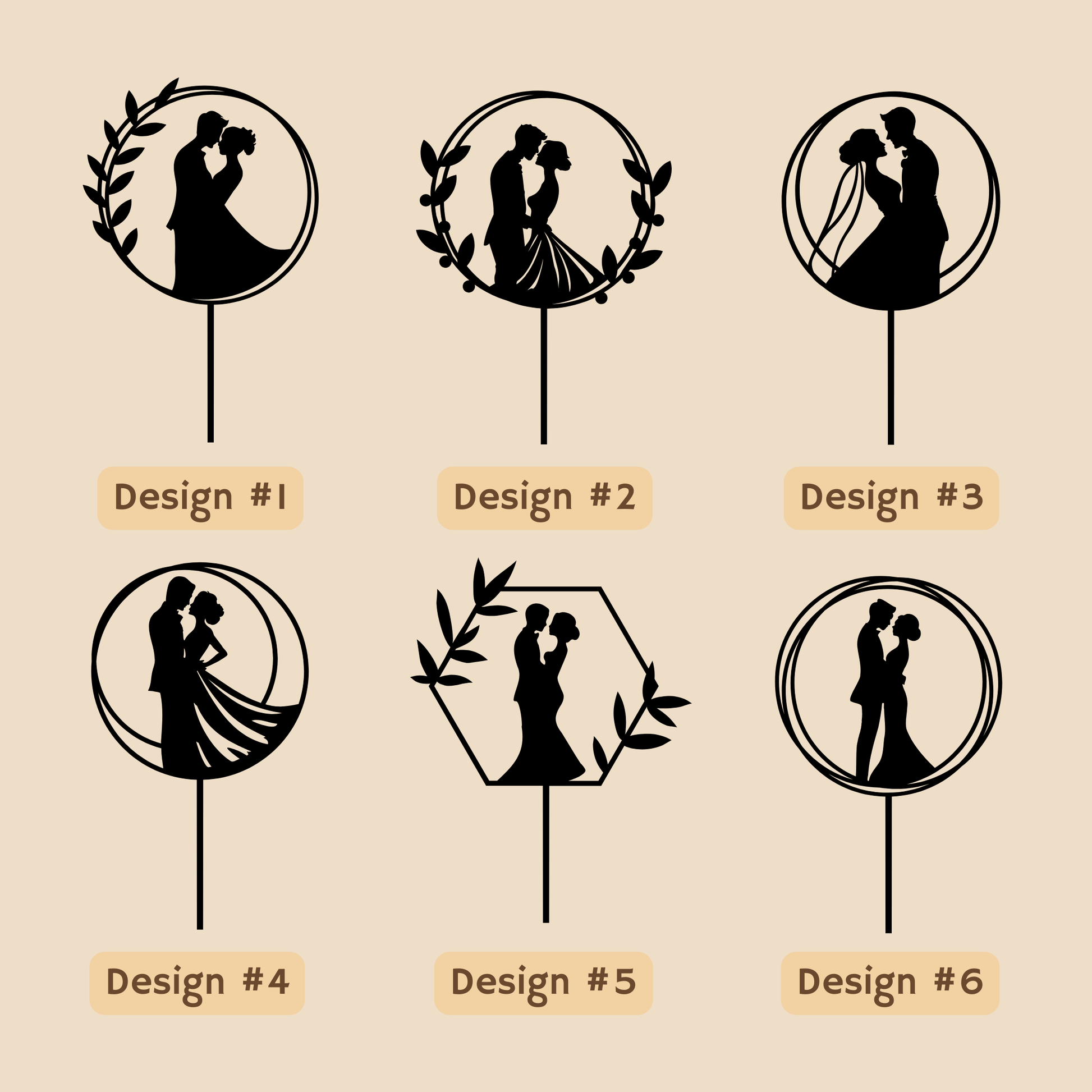 Couple's Name Wedding Cake Topper - Simplicity Days