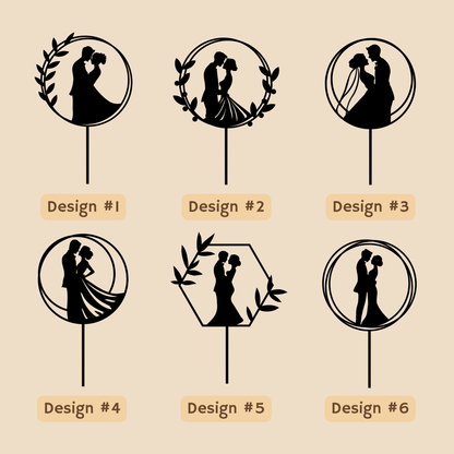 Couple's Name Wedding Cake Topper - Simplicity Days