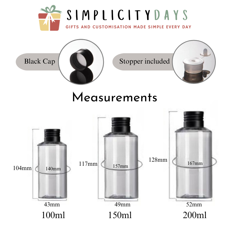 Transparent Storage Plastic Bottles - Simplicity Days