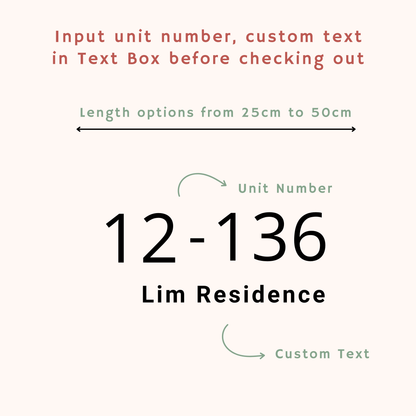 Minimalist Unit Number - Design B - Simplicity Days