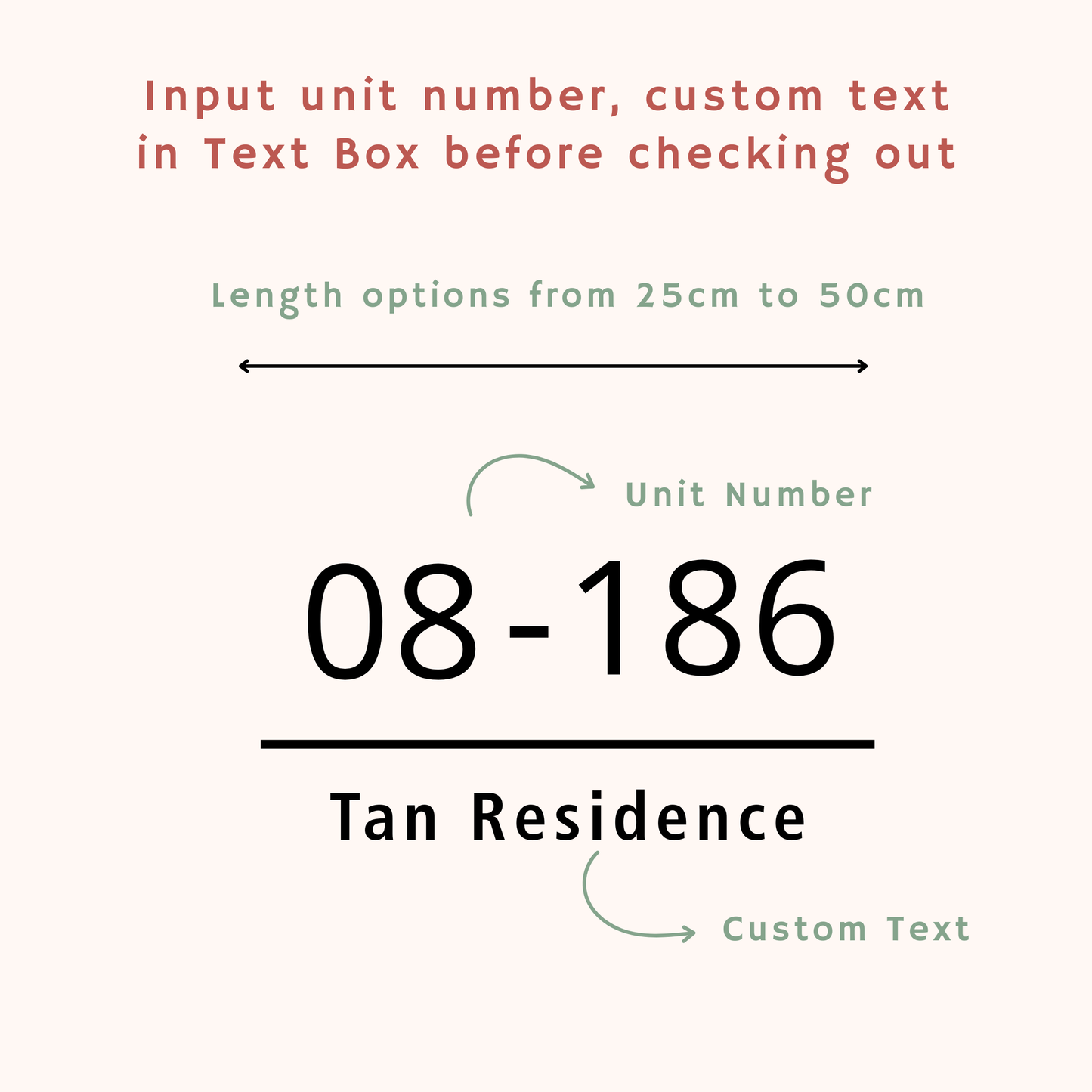 Minimalist Unit Number - Design C - Simplicity Days