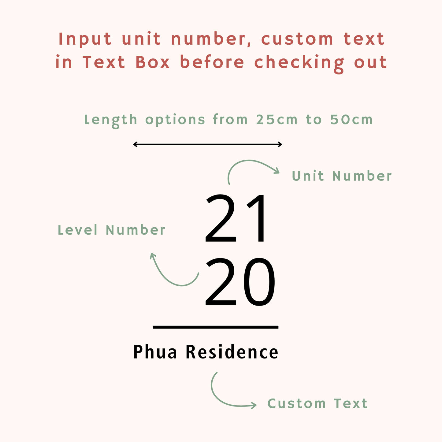 Minimalist Unit Number - Design E - Simplicity Days