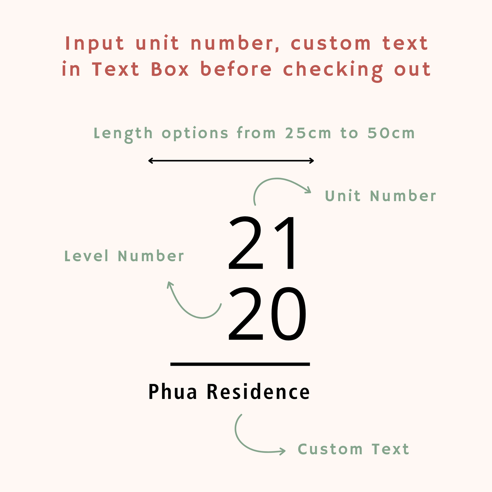 Minimalist Unit Number - Design E - Simplicity Days