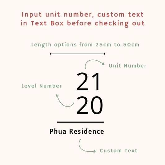 Minimalist Unit Number - Design E - Simplicity Days