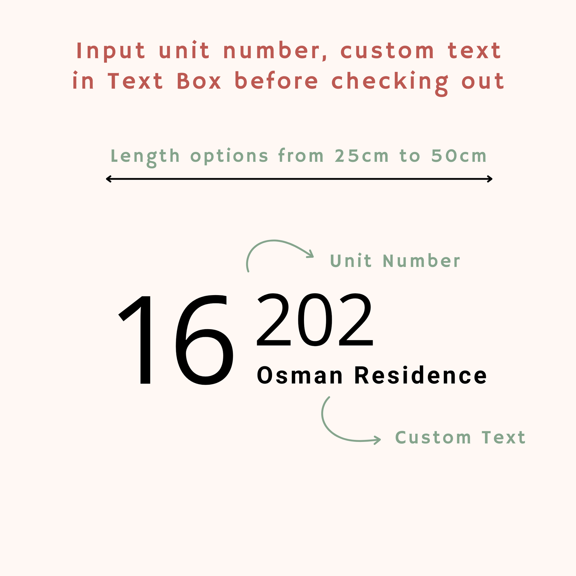 Minimalist Unit Number - Design A - Simplicity Days