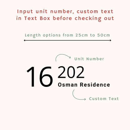 Minimalist Unit Number - Design A - Simplicity Days