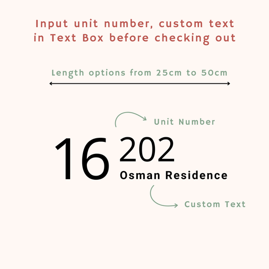 Minimalist Unit Number - Design A - Simplicity Days