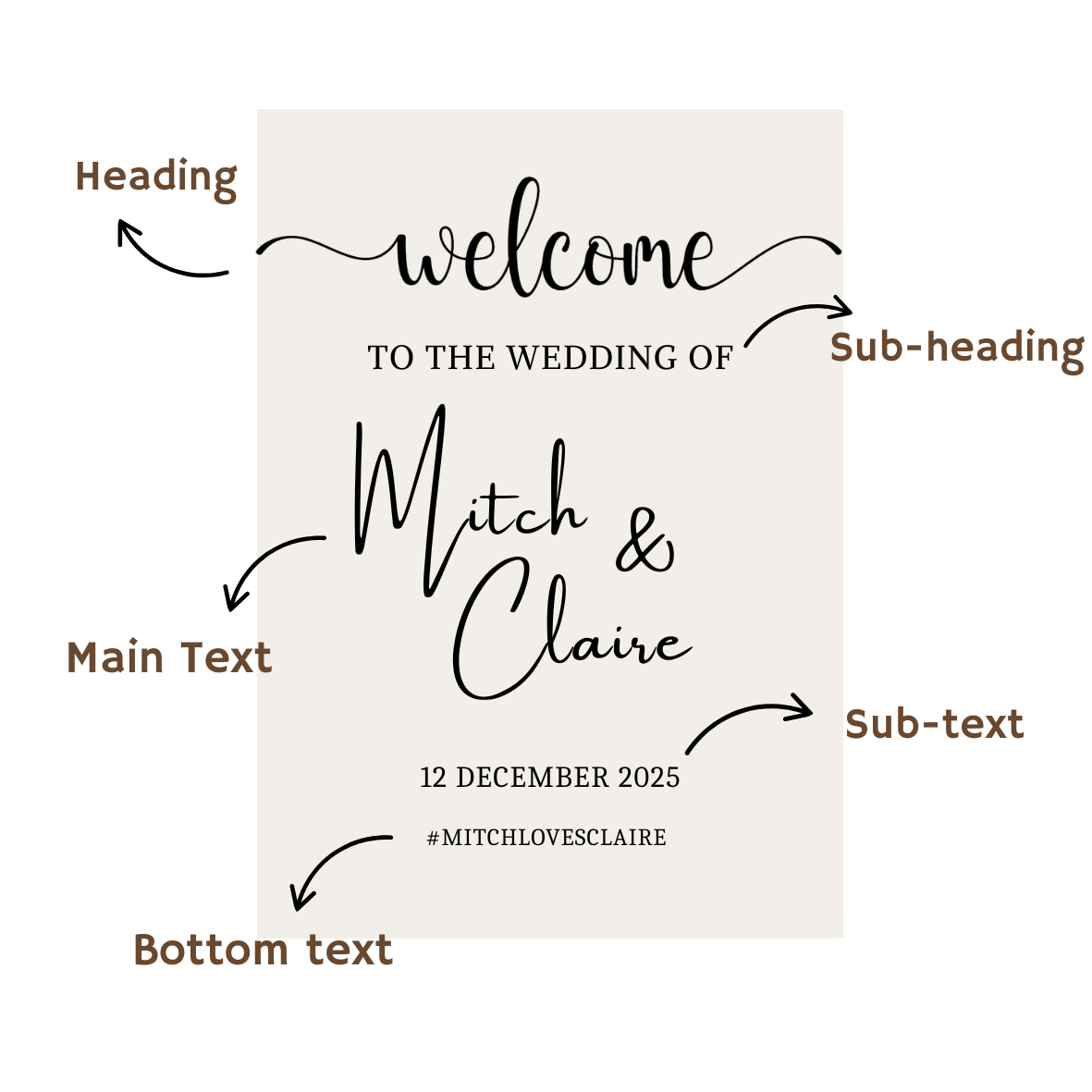 Wedding Signage - Style A