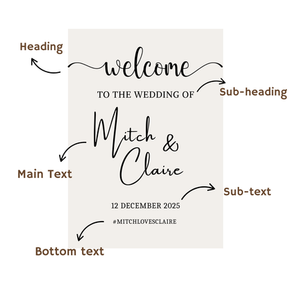 Wedding Signage - Style A