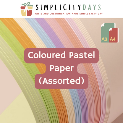 Coloured Pastel Paper (Assorted colours of 10) - Simplicity Days