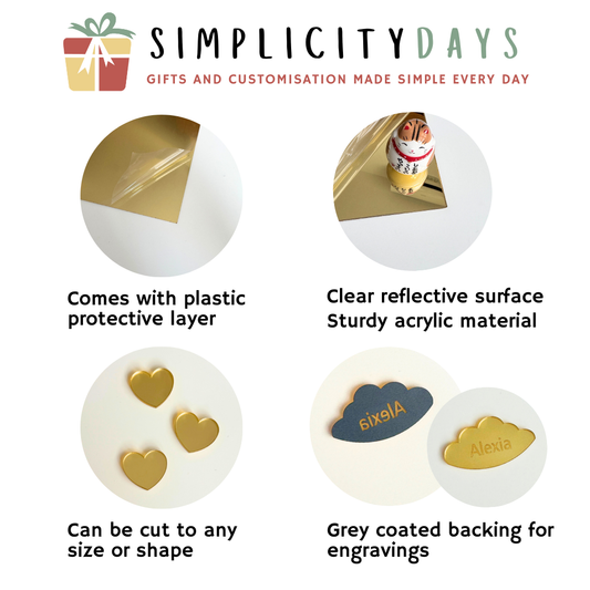 Golden Gold Acrylic Sheet 3mm