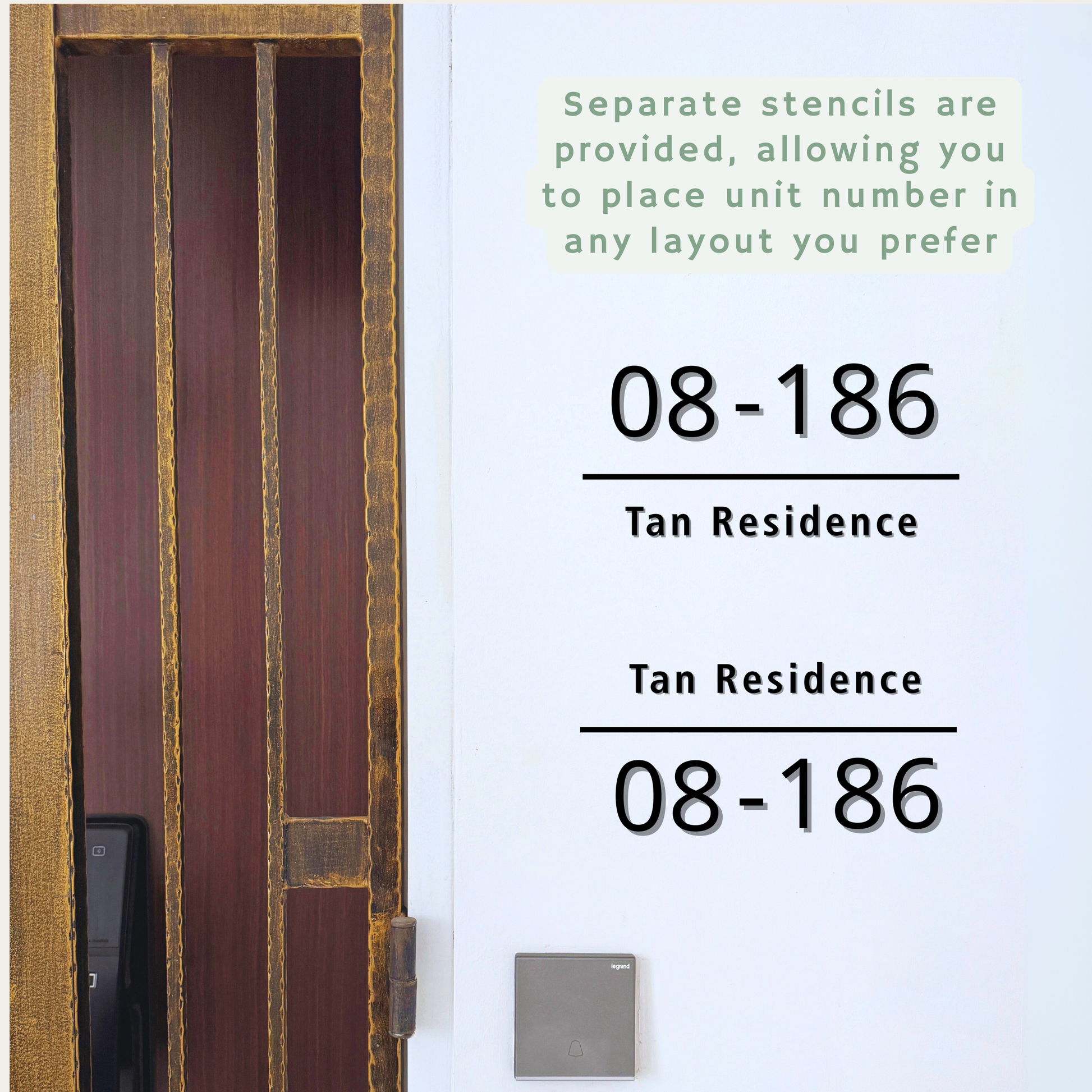 Minimalist Unit Number - Design C - Simplicity Days