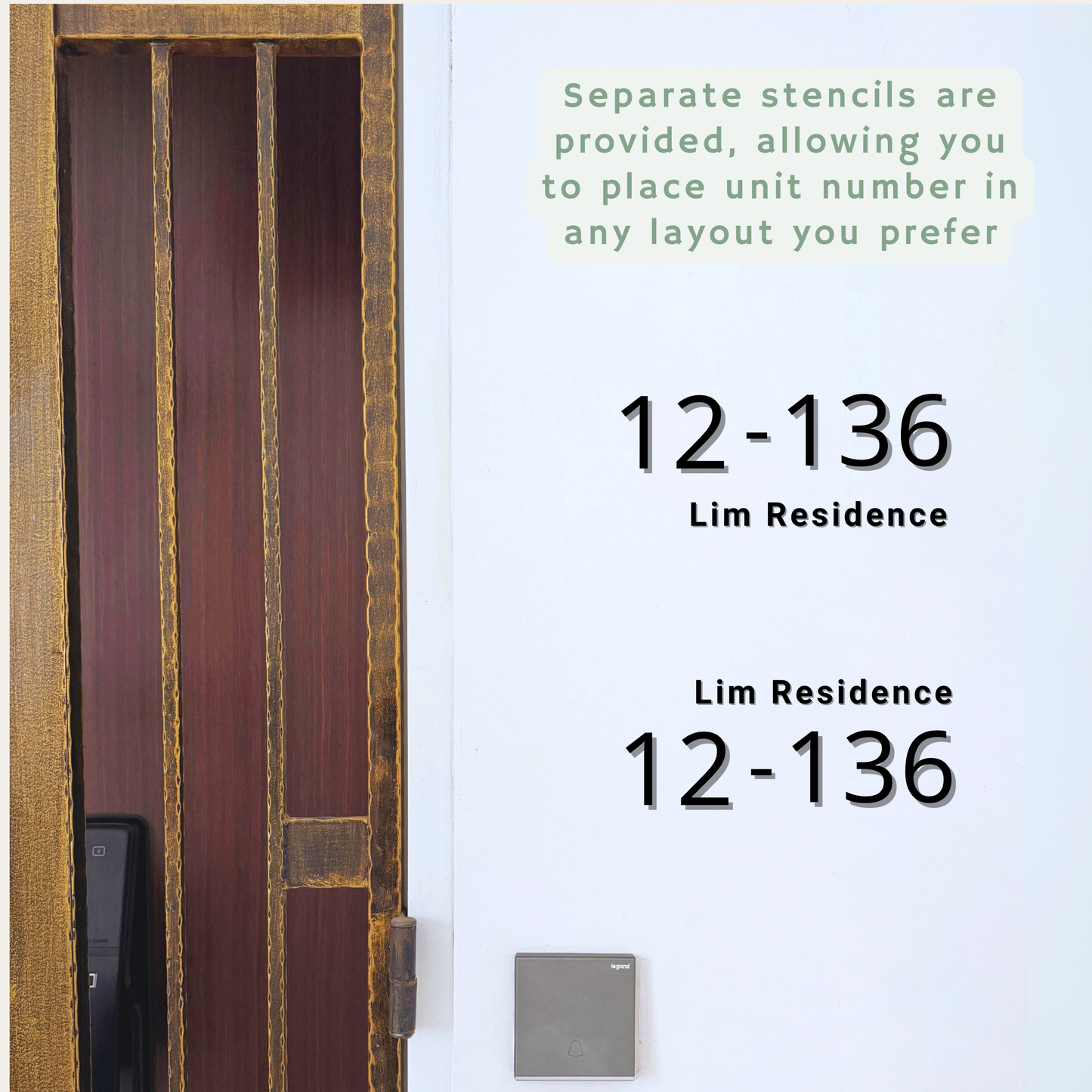 Minimalist Unit Number - Design B - Simplicity Days