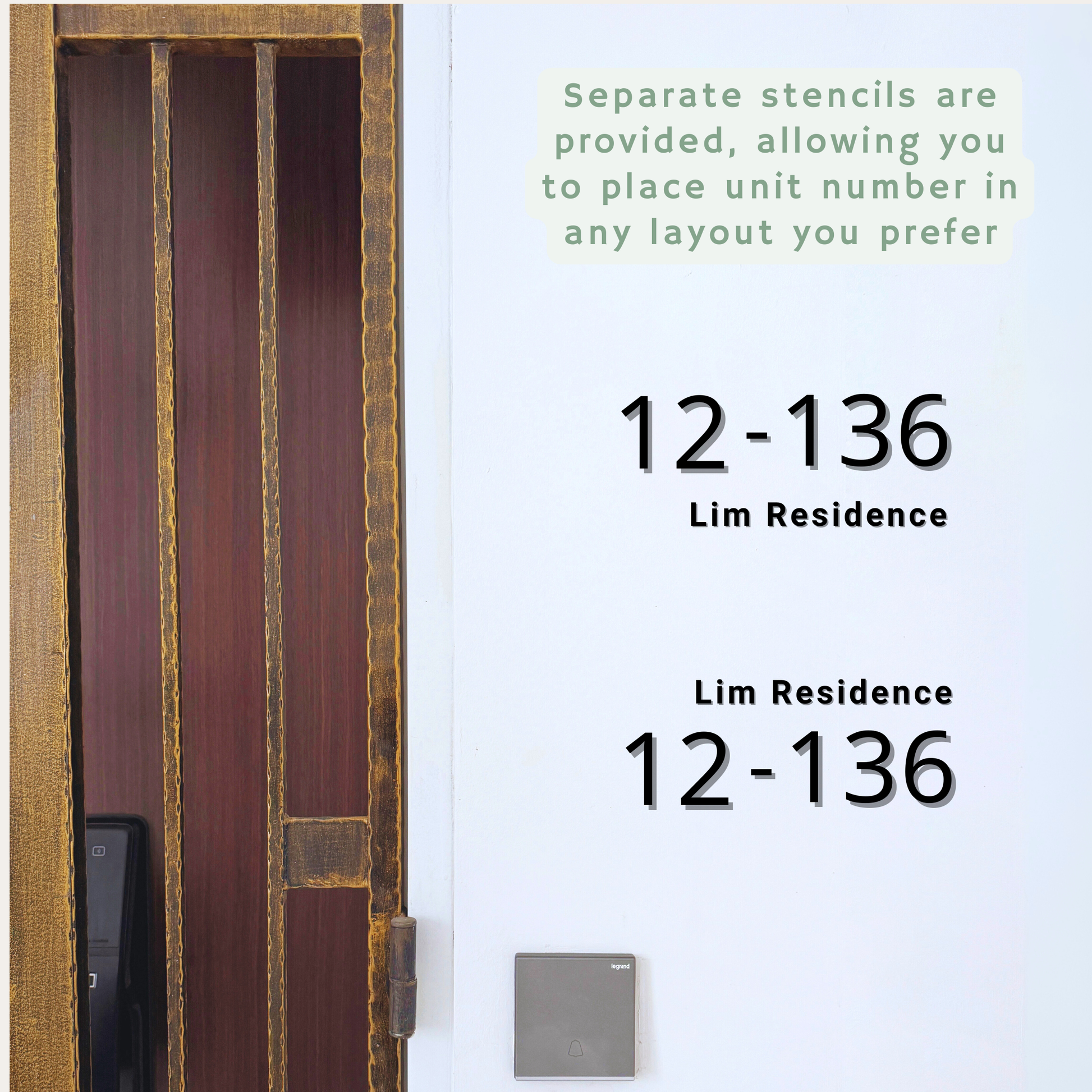 Minimalist Unit Number - Design B - Simplicity Days