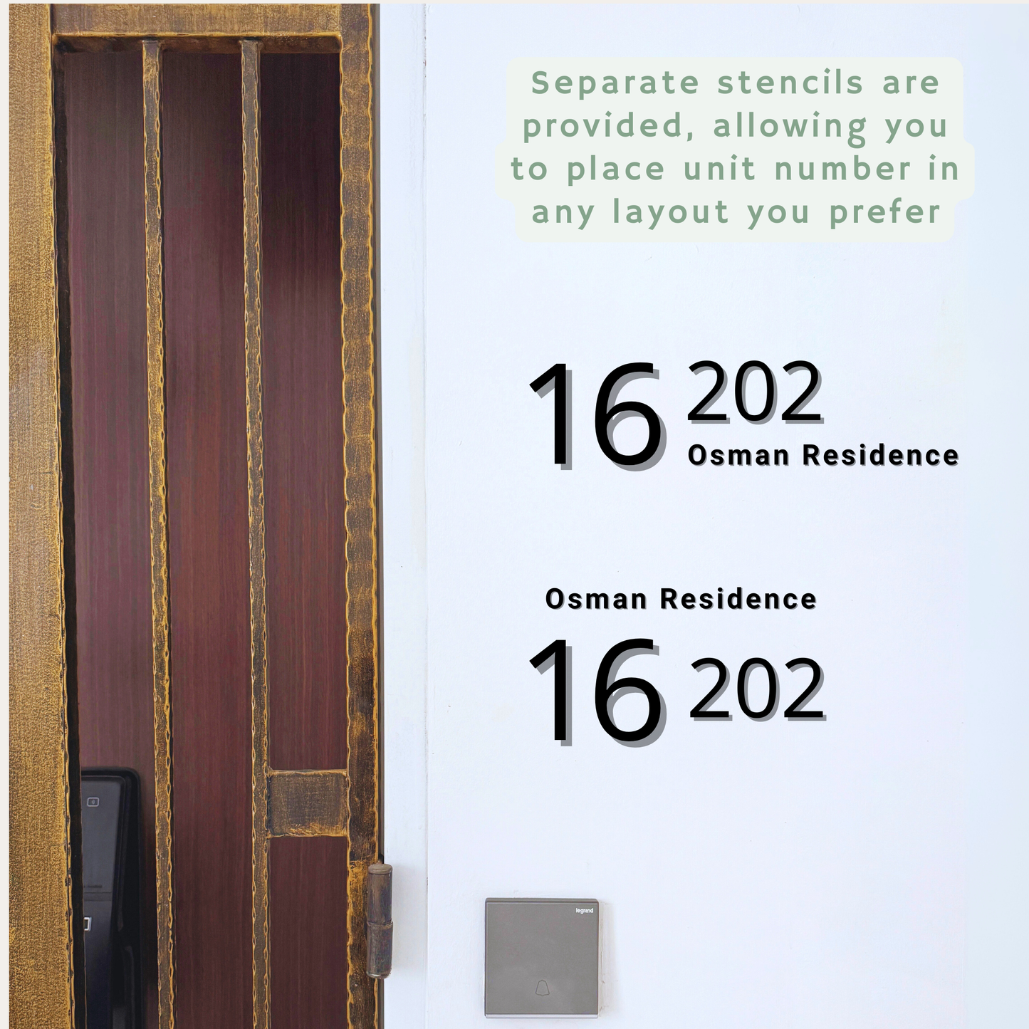 Minimalist Unit Number - Design A - Simplicity Days