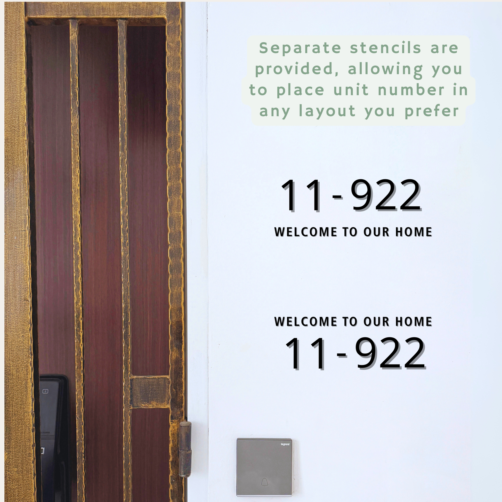 Minimalist Unit Number - Design D - Simplicity Days