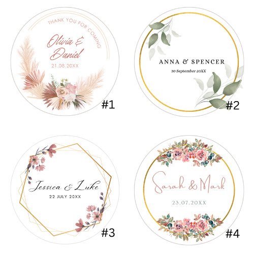 Wedding Stickers - 24pcs - Simplicity Days